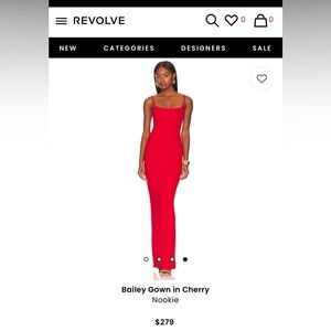 super cute nookie red gown from revolve!